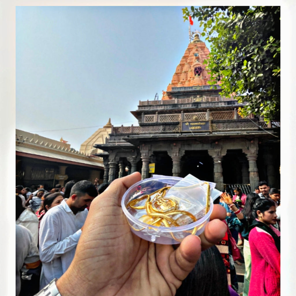 Ujjain Mahadev Blessing Locket 🔱 Diamond Pendant and Chain with Gold Plated (Special Edition) 399 Rs Only.
